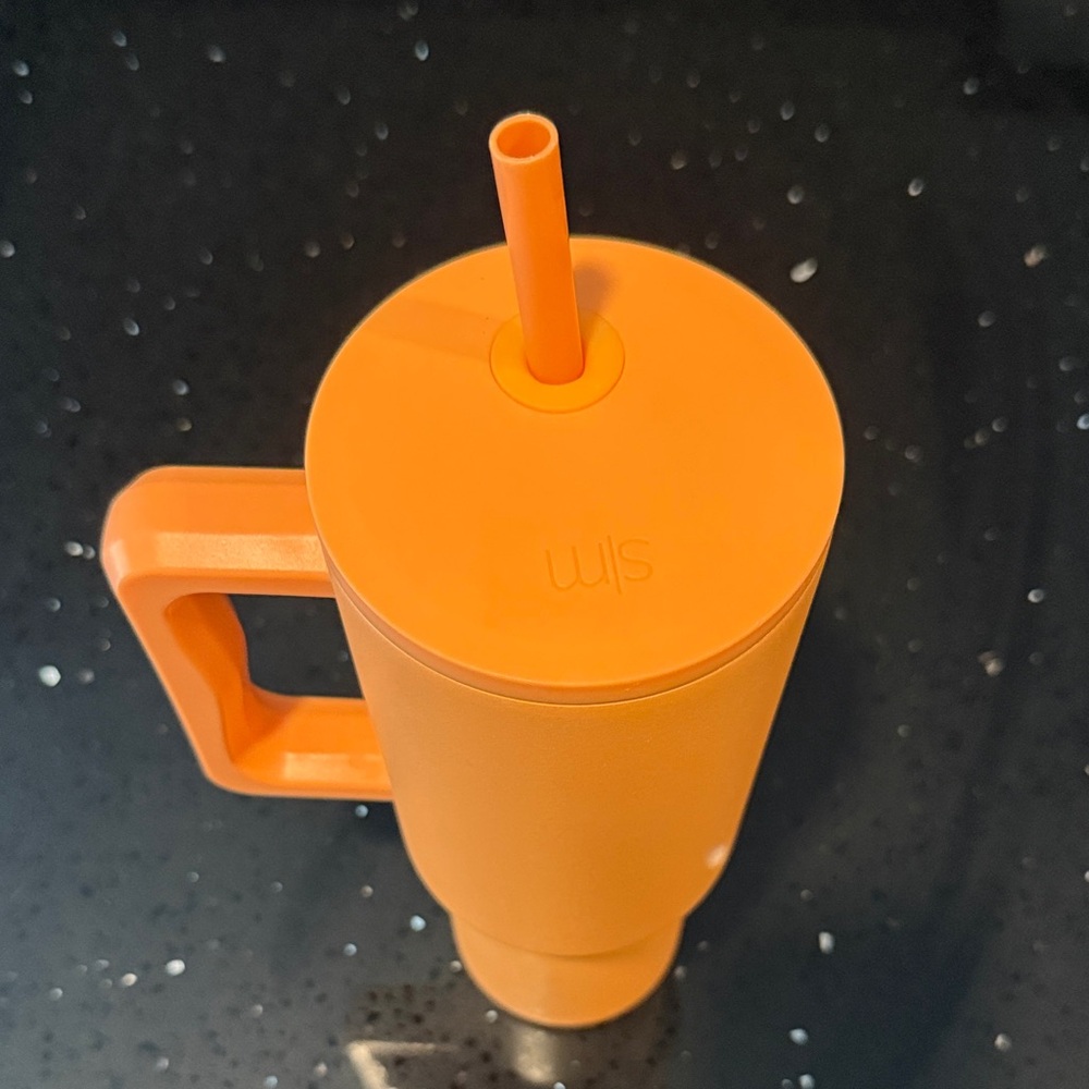 Orange Travel Mug with Handle - Picture 5 of 7